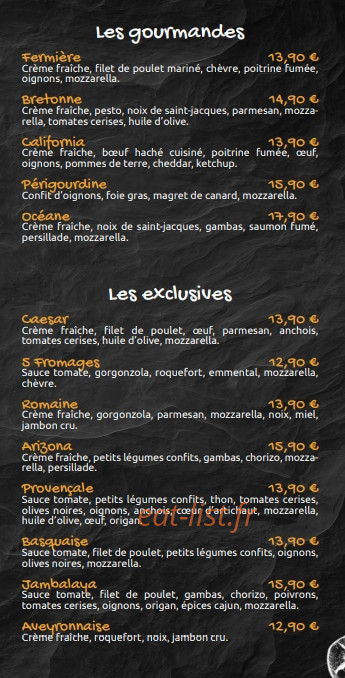 Aux Défis Gourmands — carte page 4