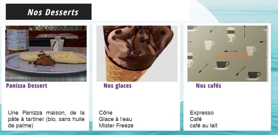 Toff Pizz — carte page 6