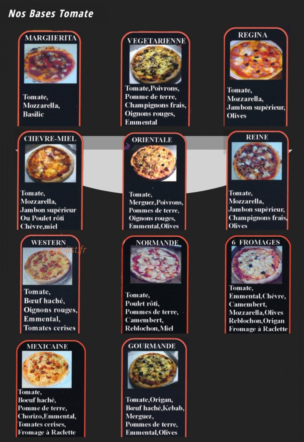 Toff Pizz — carte page 2