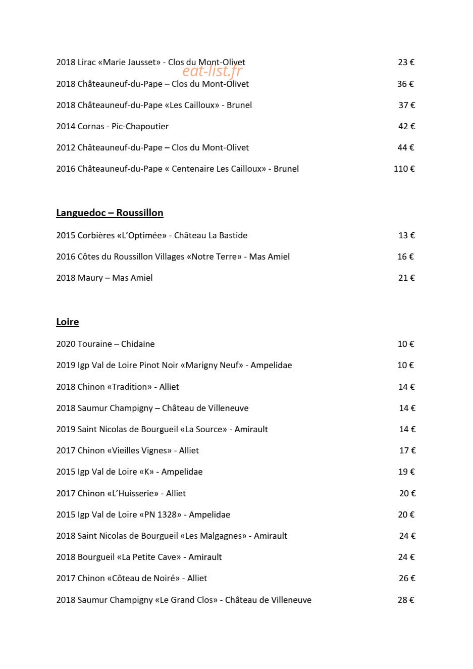 Le Comme chez Soi — carte page 8