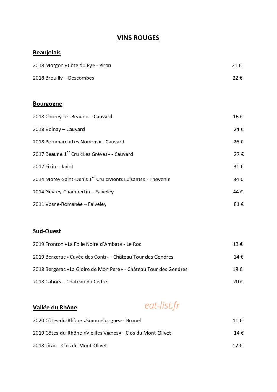 Le Comme chez Soi — carte page 7