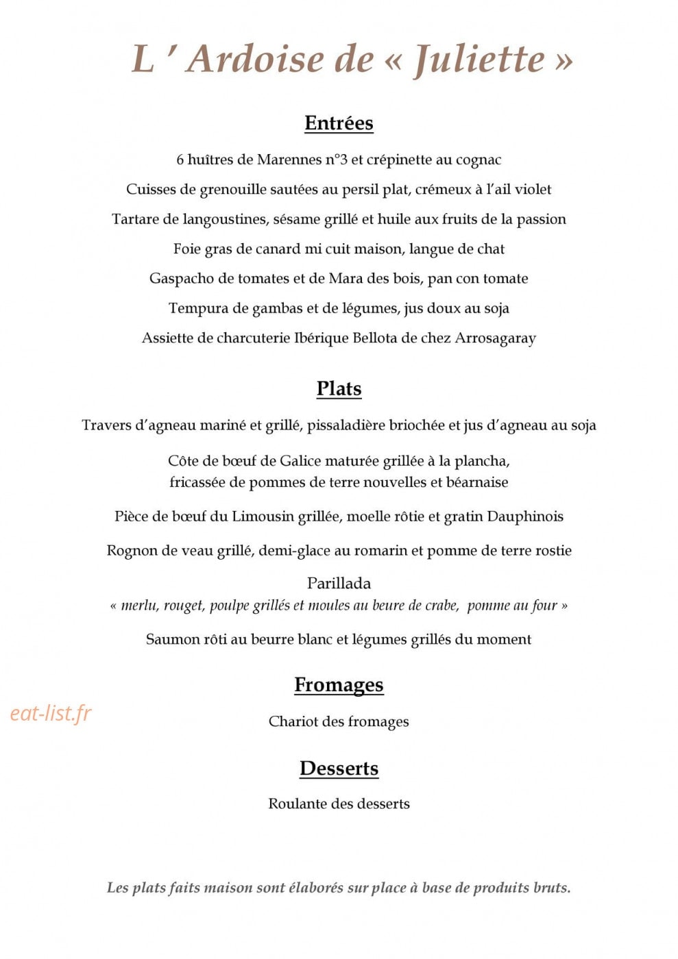 Juliette — carte page 1
