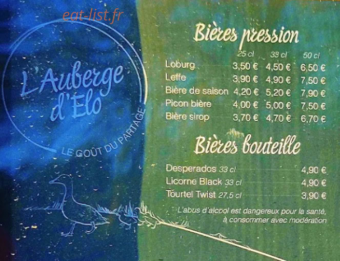 L’Auberge d’Élo — carte page 5