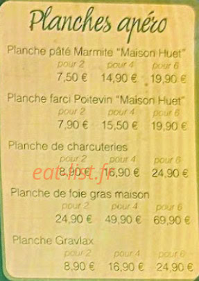 L’Auberge d’Élo — carte page 2