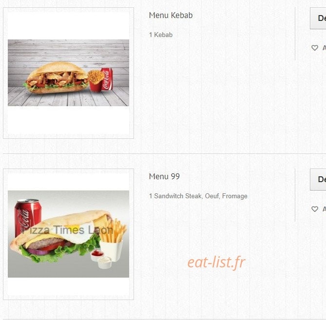 Carte et menu de Le Biggy Food à Migne Auxances — Les sandwiches