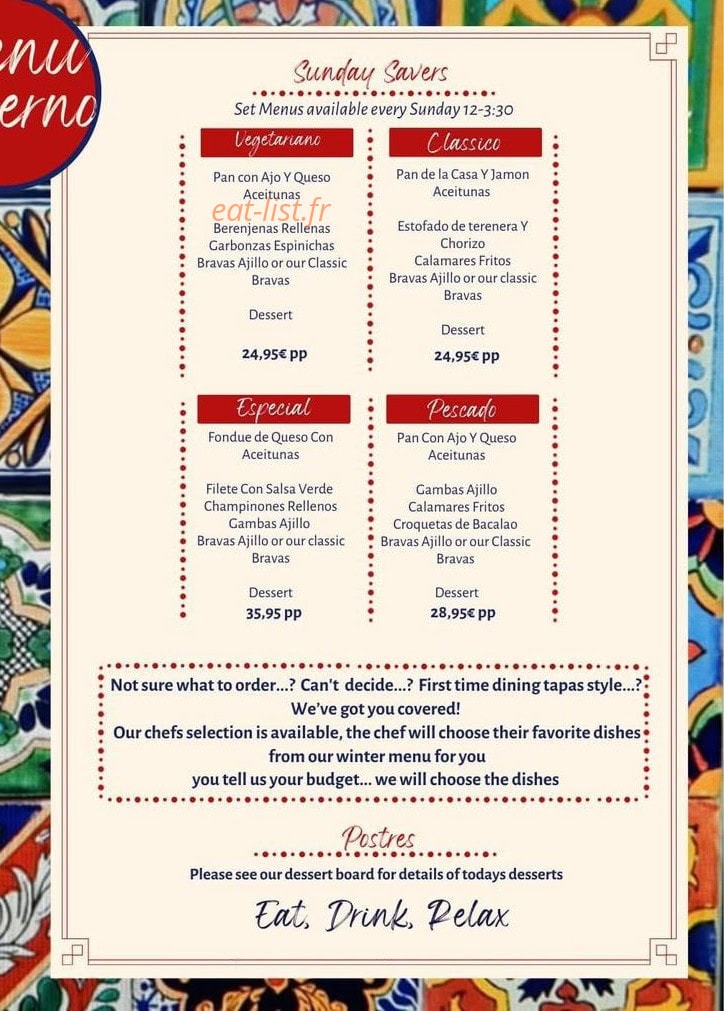 Casa Del Tapas — carte page 2