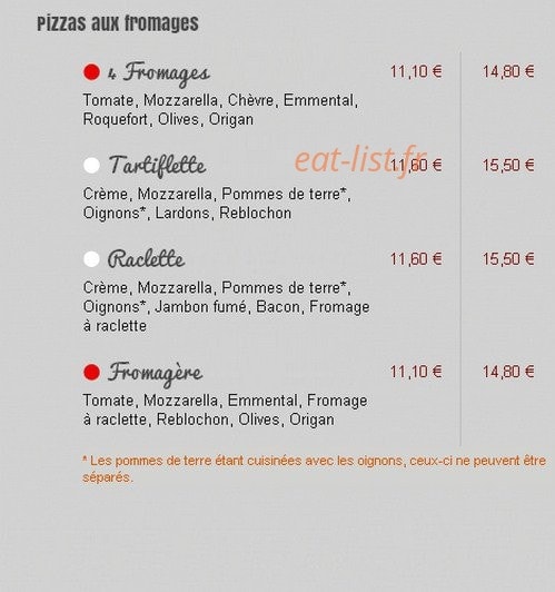 Allo Pizza — carte page 3