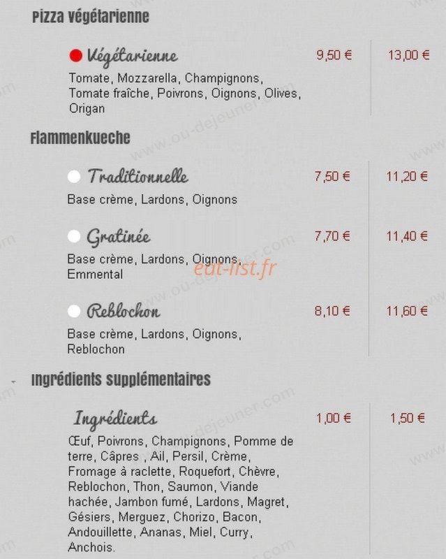 Allo Pizza — carte page 6
