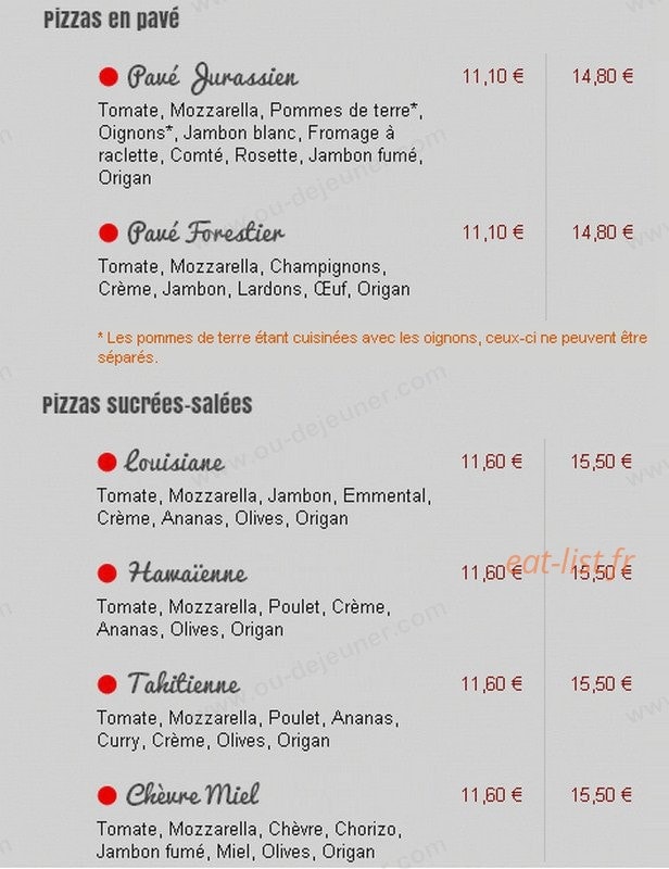 Allo Pizza — carte page 5