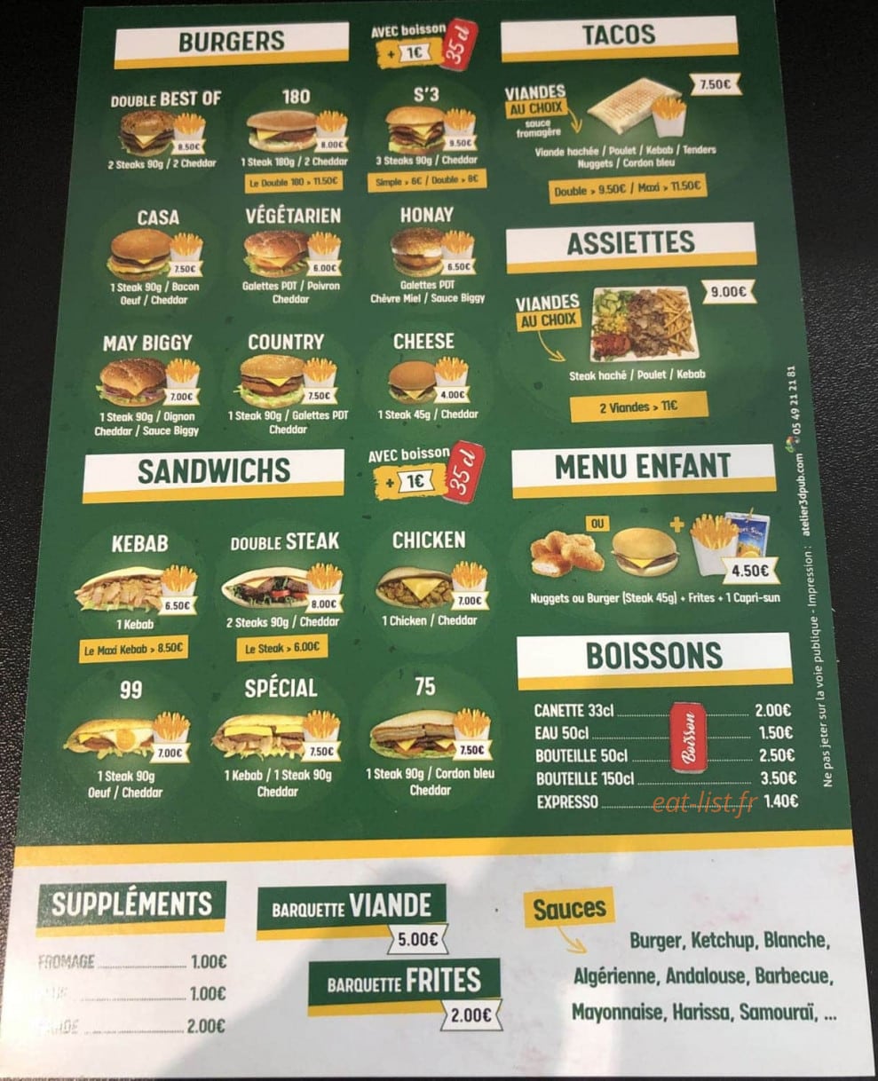 Biggy Food — carte page 2