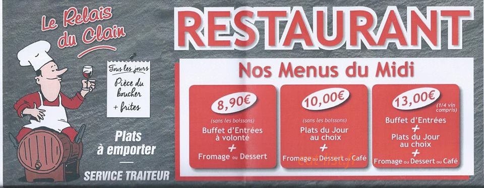 Le Relais du Clain — carte page 1