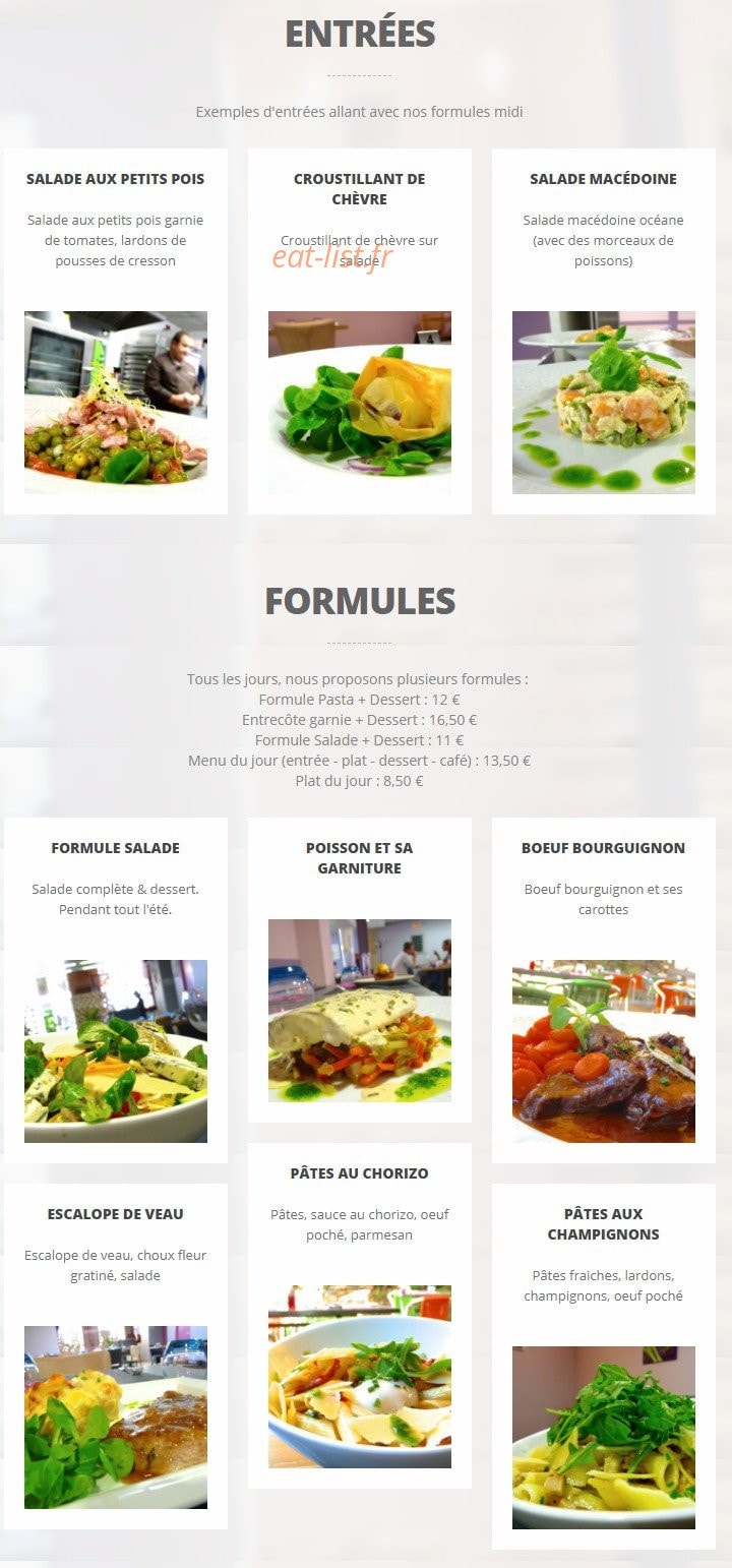 Le petit gourmet — carte page 1