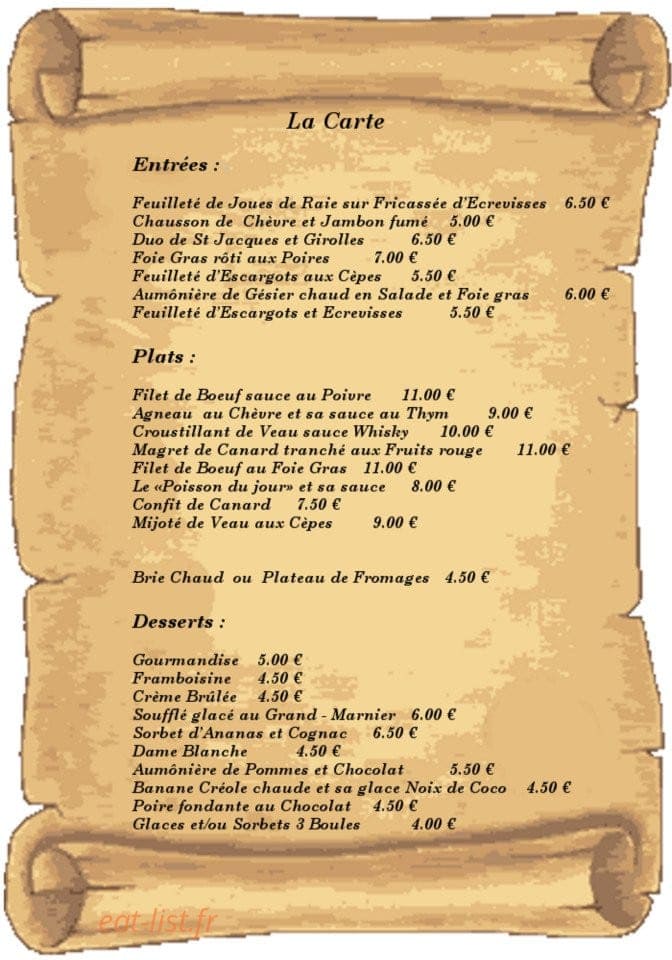 Le roman des saveurs — carte page 1