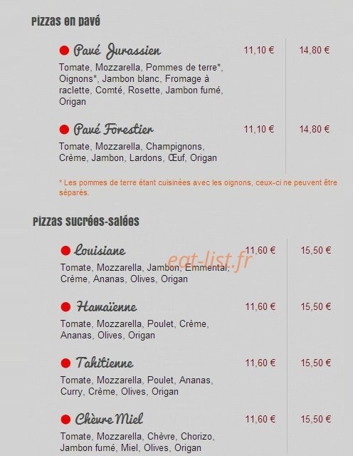 Allo Pizz' — carte page 6