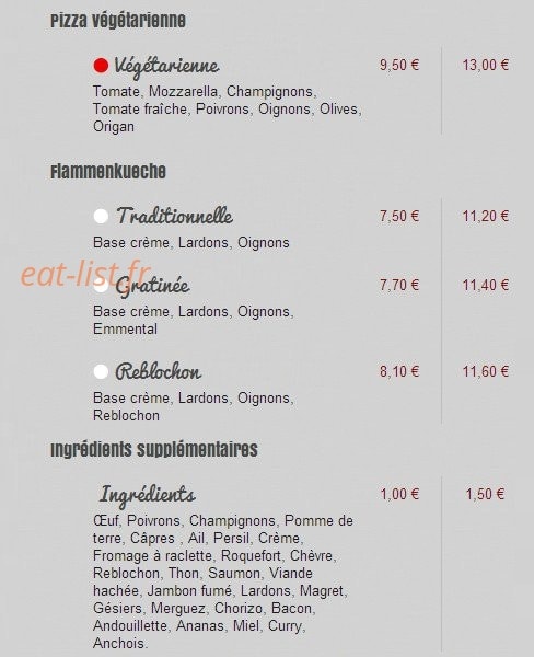 Allo Pizz' — carte page 7