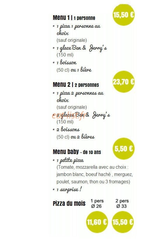 Allo Pizz' — carte page 9