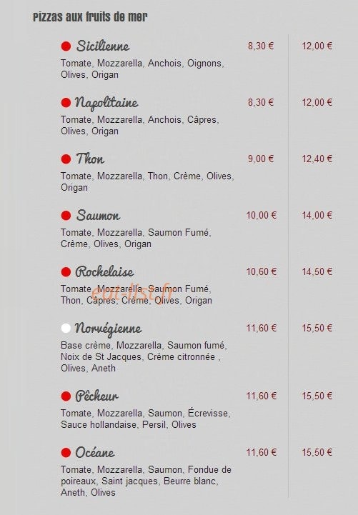 Allo Pizz' — carte page 5