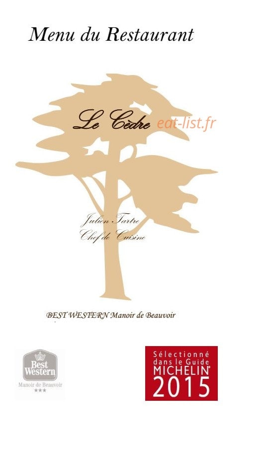 Le Cèdre — carte page 1