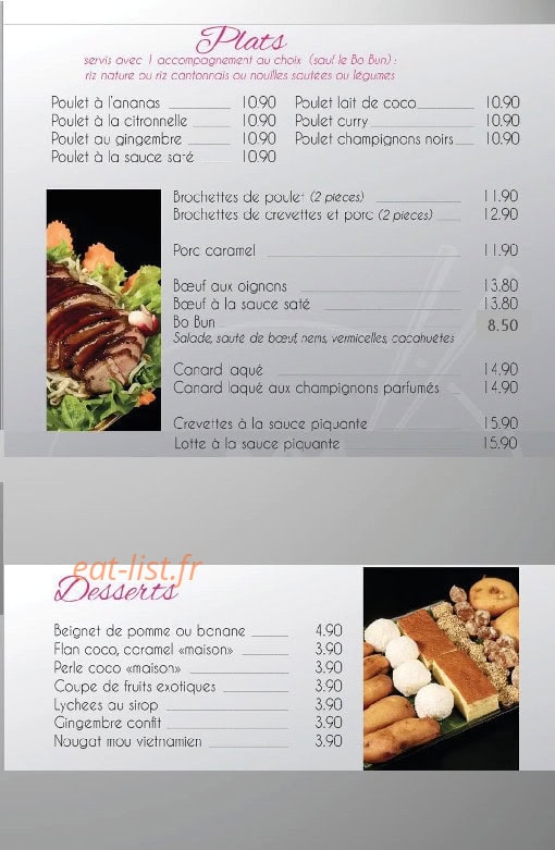 Saïgon Exotique — carte page 2