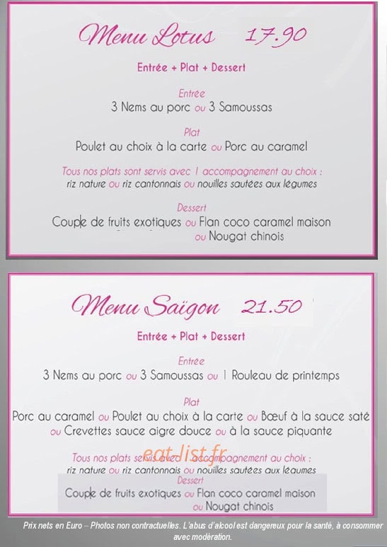 Saïgon Exotique — carte page 3
