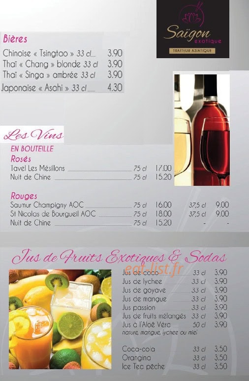 Saïgon Exotique — carte page 4