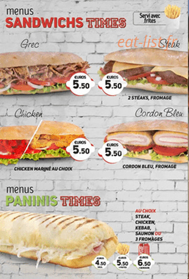 Tacos one — carte page 1