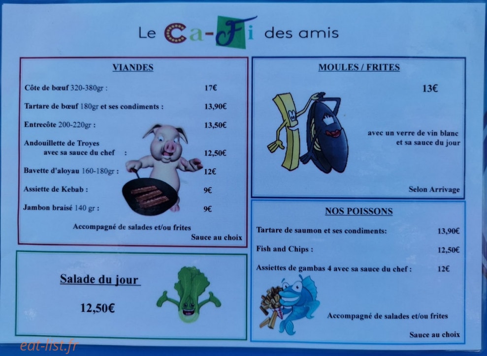 Le Cafi des amis — carte page 3
