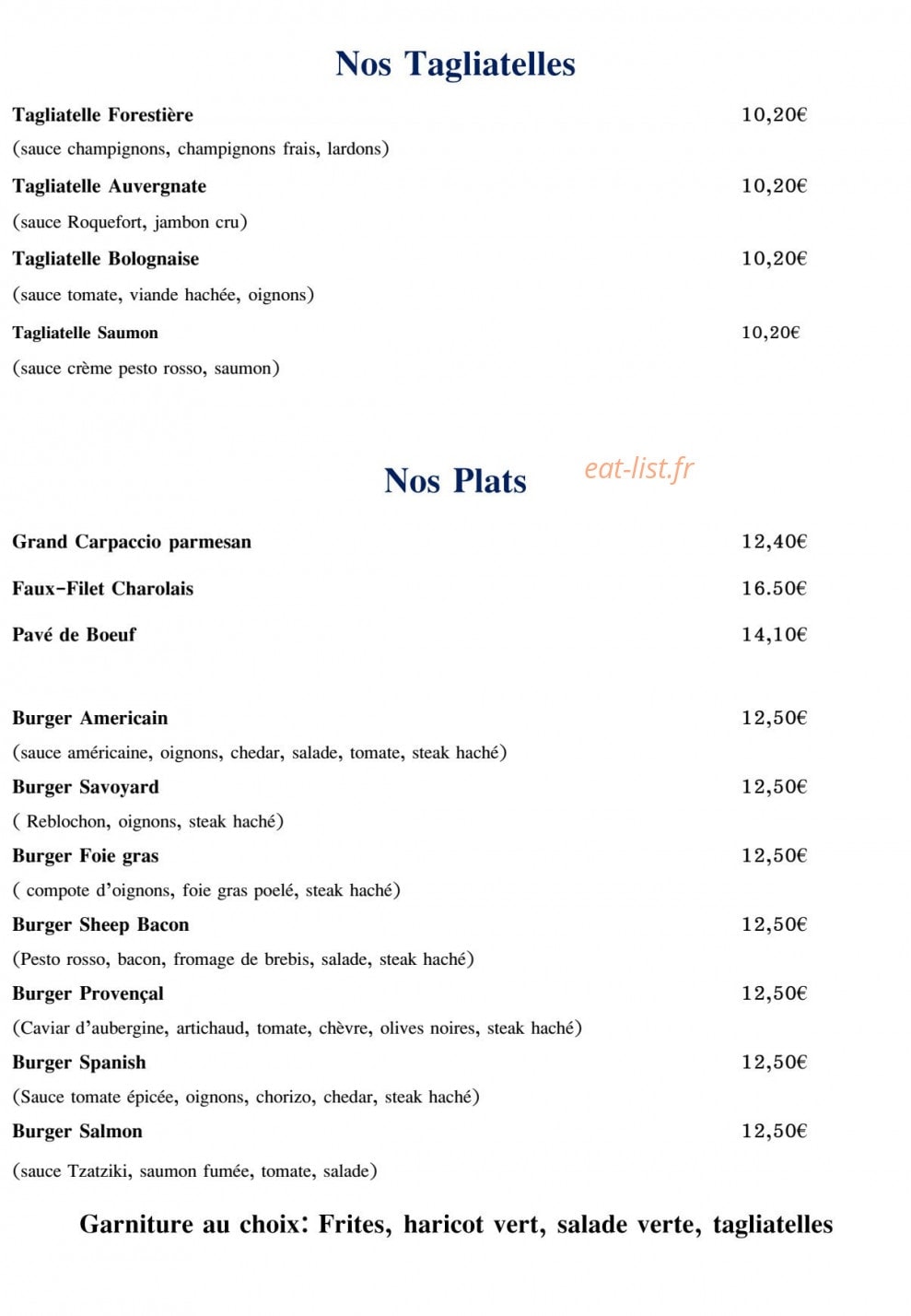Le Melkinn's — carte page 6