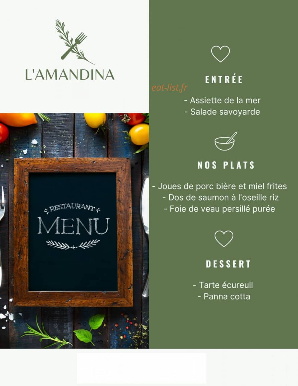 L'Amandina — carte page 2