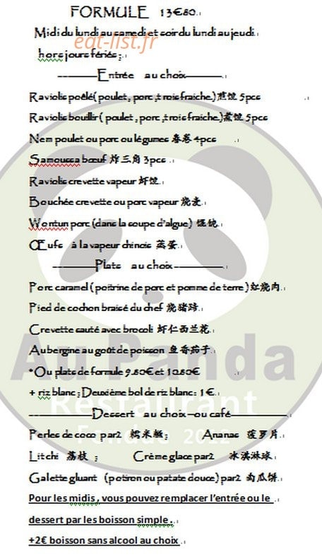 Au panda — carte page 9