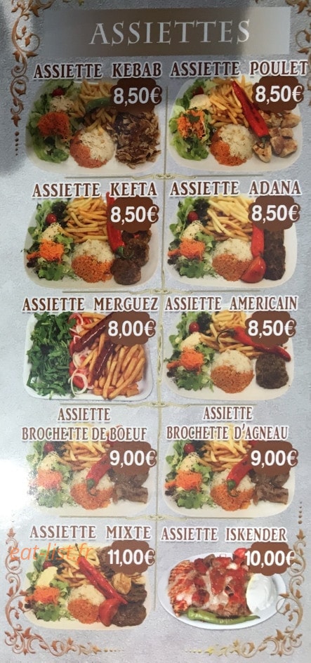 Auberge du Kebab — carte page 2