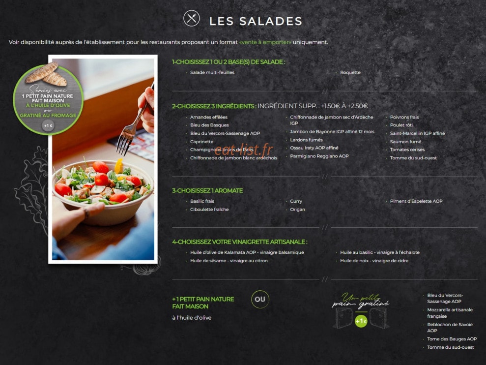 Basilic & Co — carte page 1