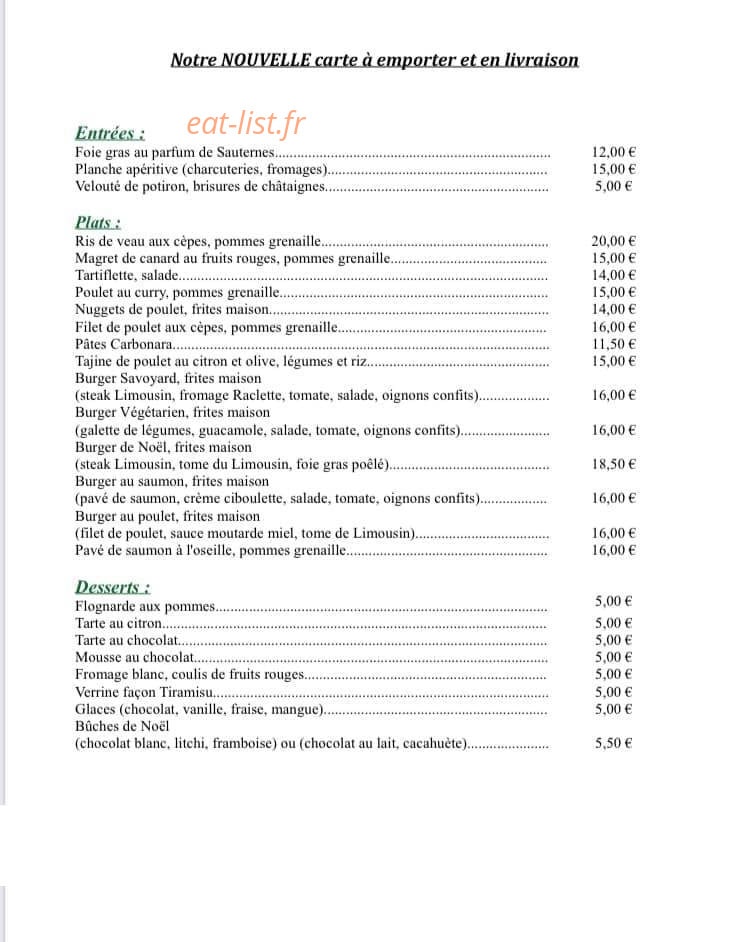 Bistrot de l Opera — carte page 2
