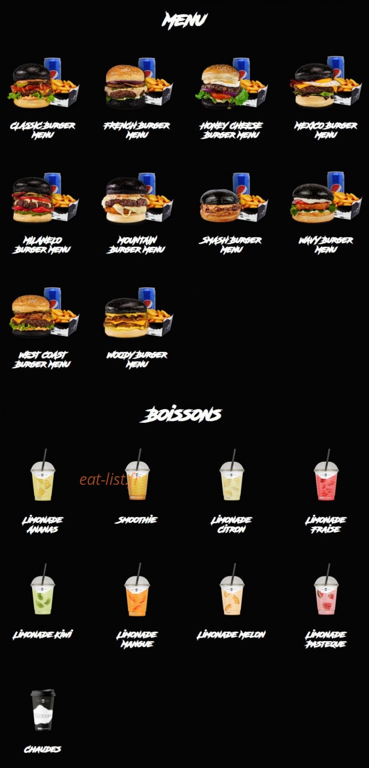 Black And White Burger — carte page 2
