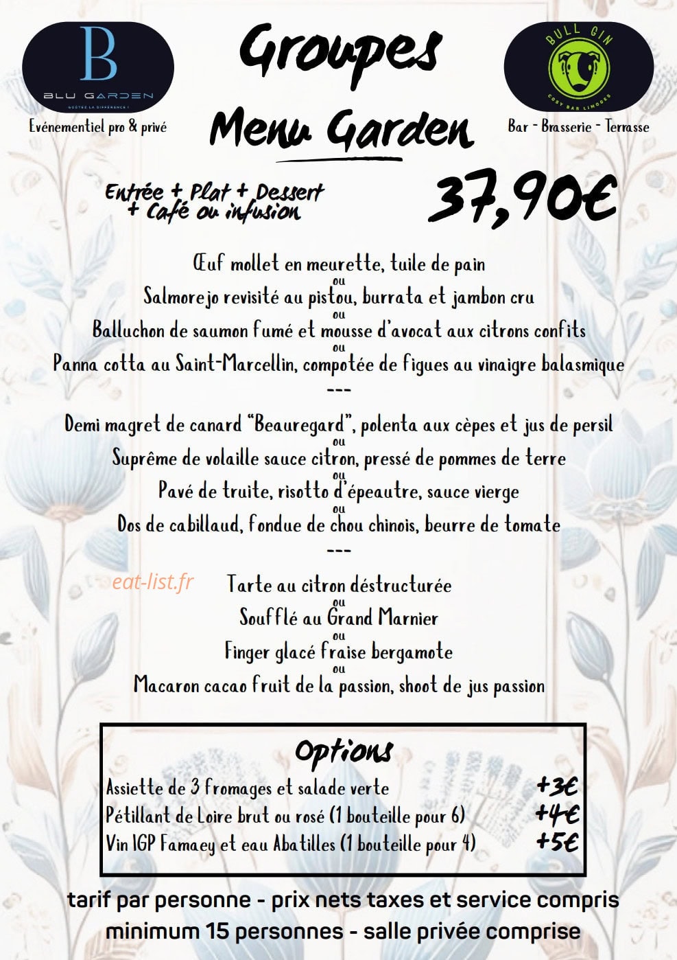 Blu Garden — carte page 3