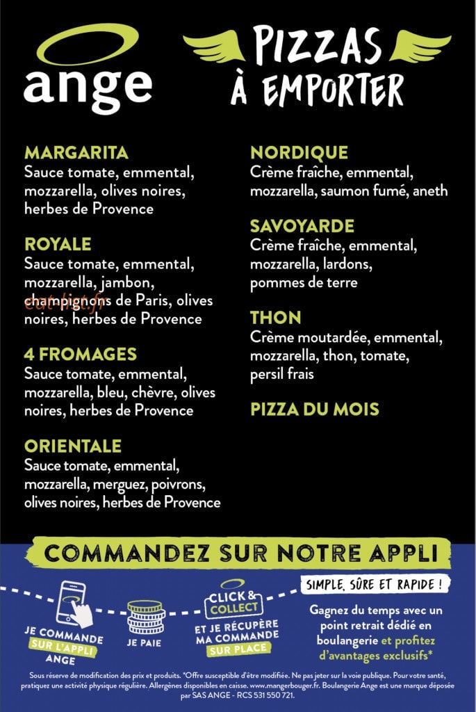 Boulangerie Ange — carte page 2
