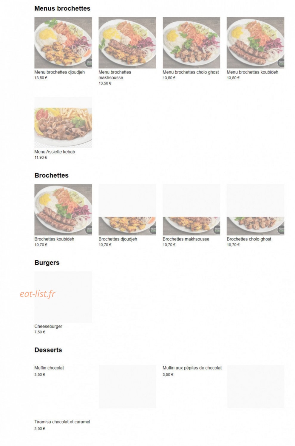 Chez Dilan — carte page 2