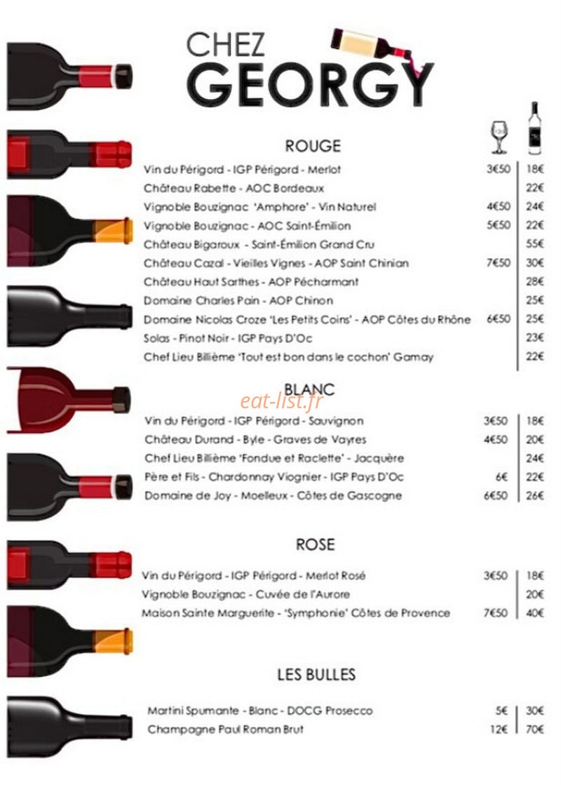 Chez Georgy — carte page 3