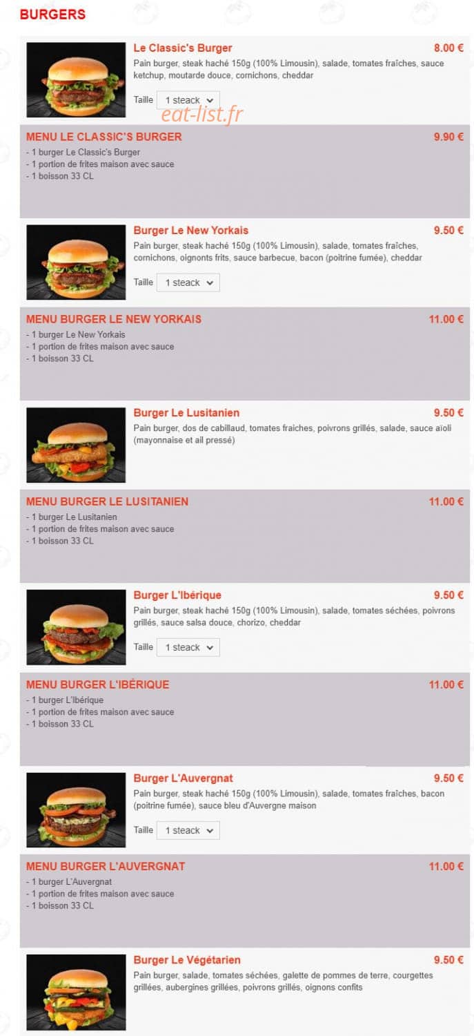 Classic's — carte page 4