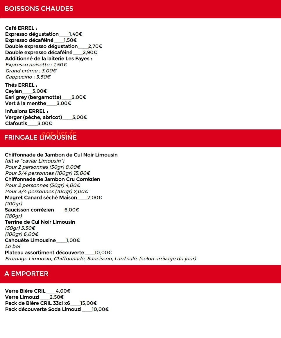 Cril Café — carte page 3