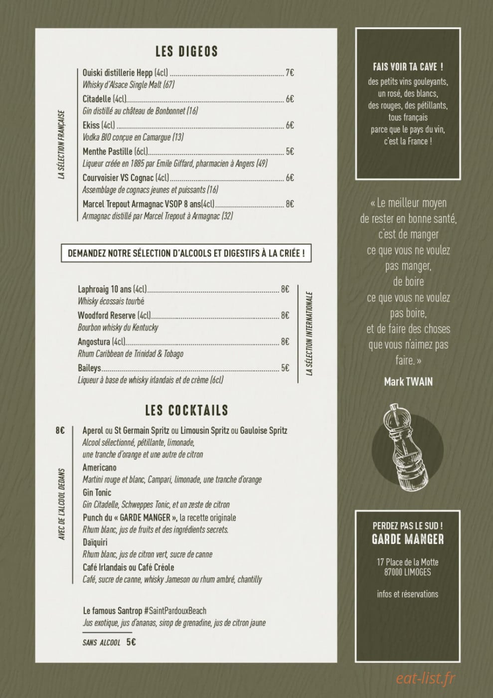 Garde-Manger — carte page 3