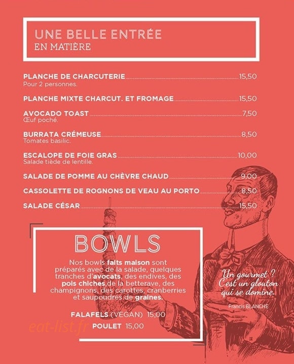 Gourmet Bar — carte page 6