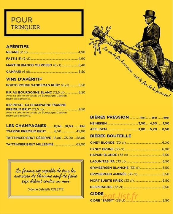 Gourmet Bar — carte page 2