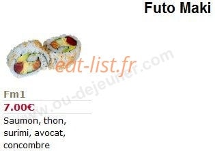 Ichiban Sushi — carte page 14