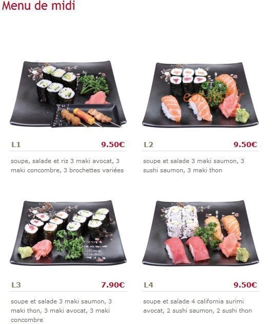 Ichiban Sushi — carte page 4