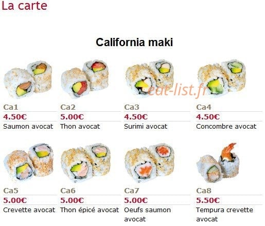 Ichiban Sushi — carte page 13