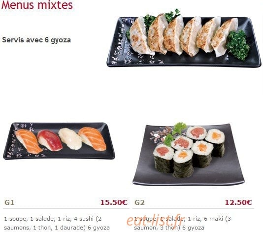 Ichiban Sushi — carte page 6