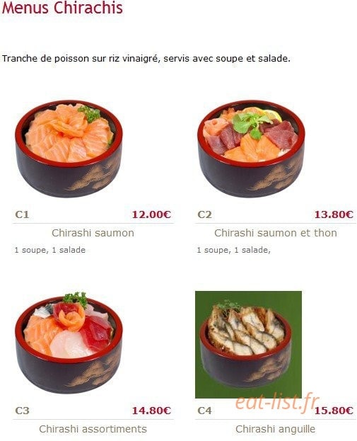 Ichiban Sushi — carte page 8