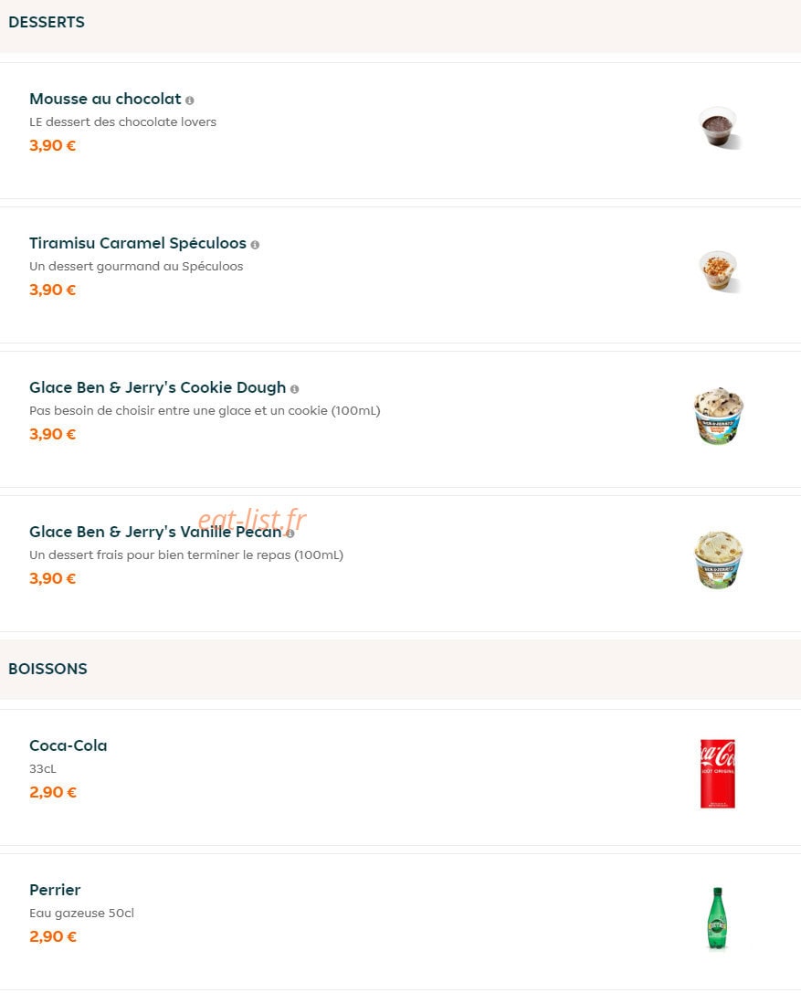 JFK Burger — carte page 4