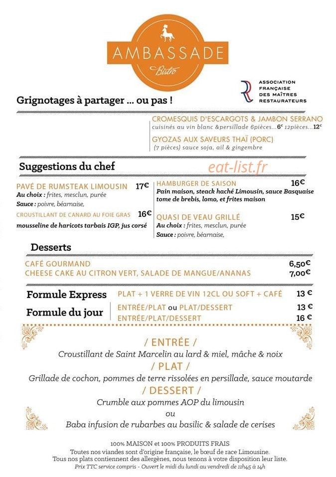L'Ambassade — carte page 1